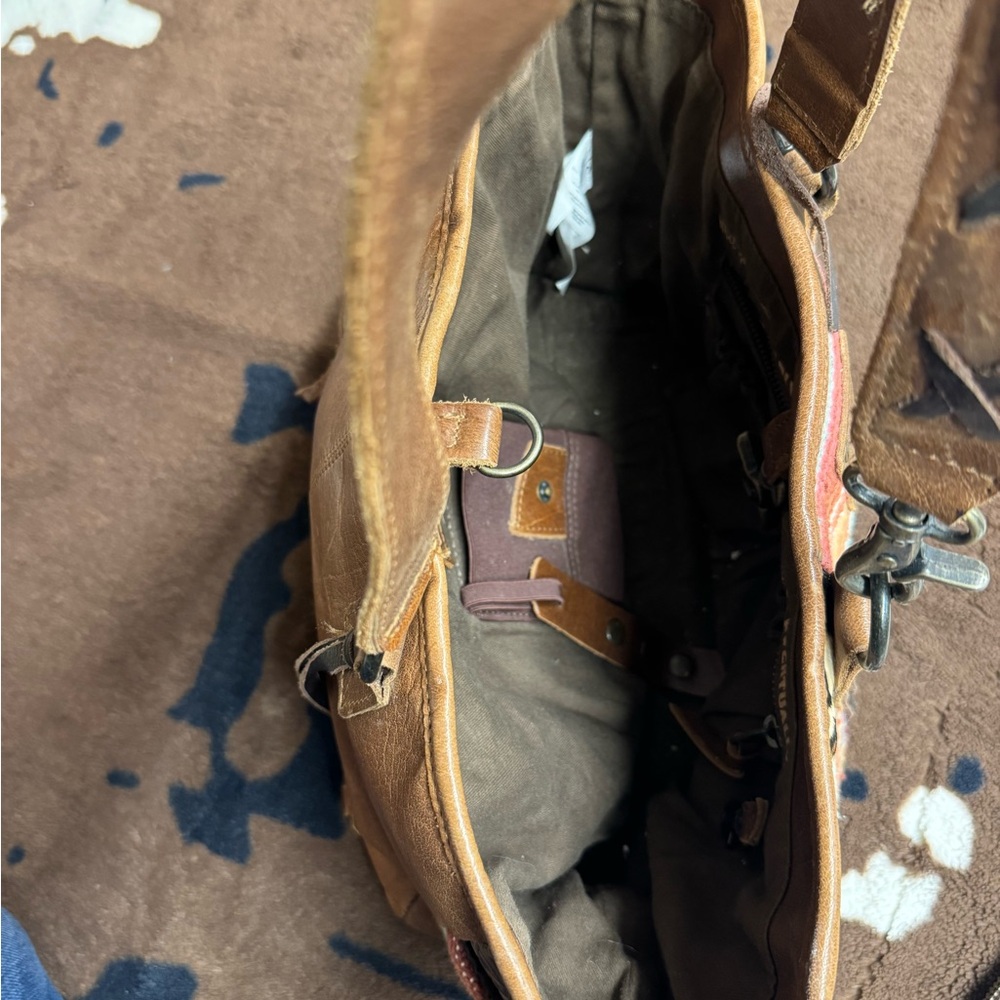 Stylish Patchwork Leather Bag - image 3